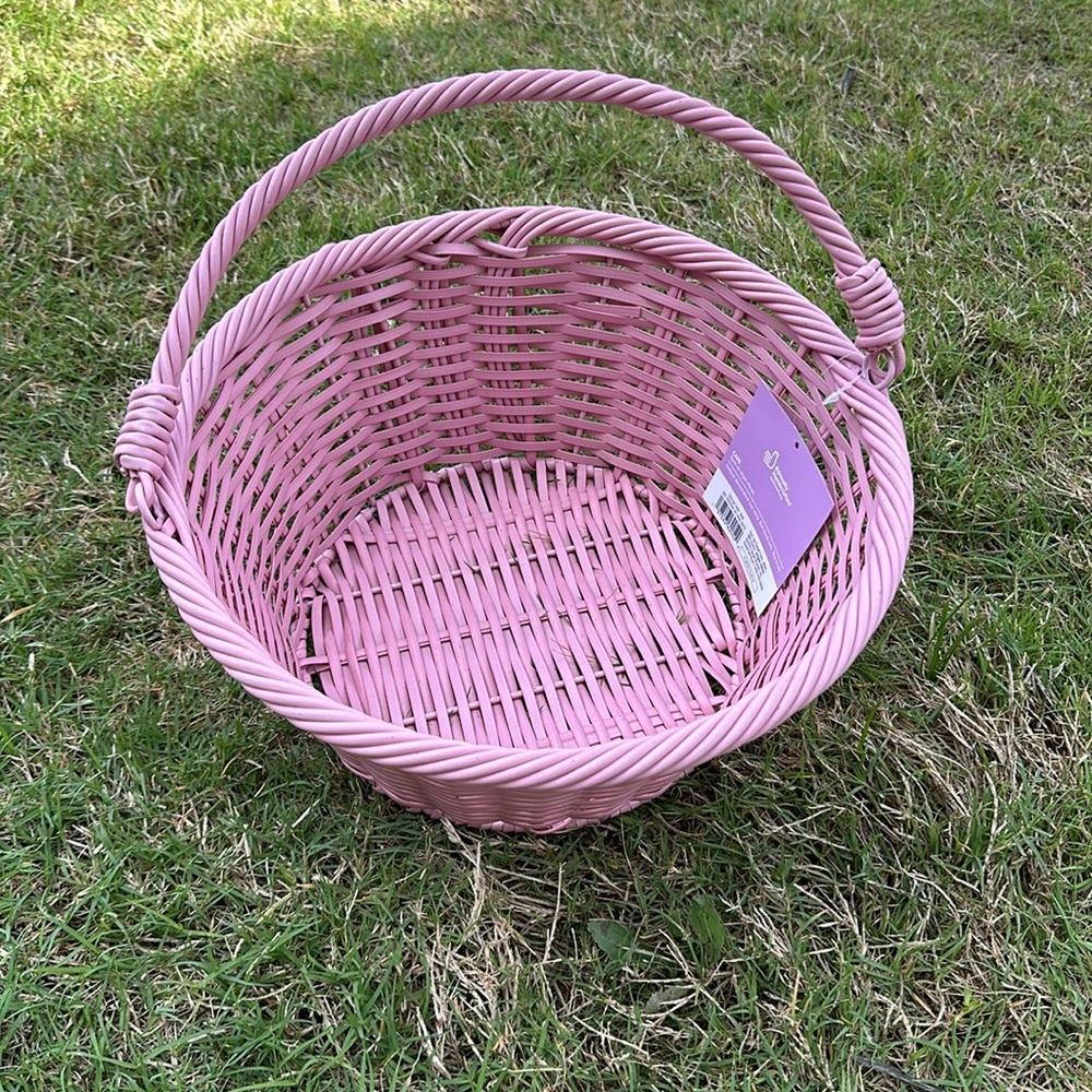 Pink Woven Basket